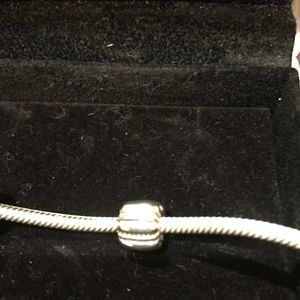 Authentic pandora silver clasp charm
